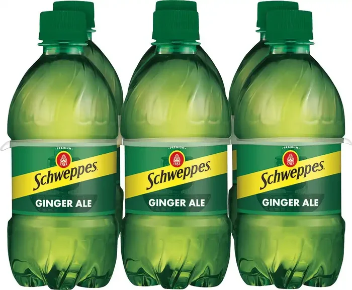 Schweppes Ginger Ale Soda, 16 fl oz bottles, 6 pack