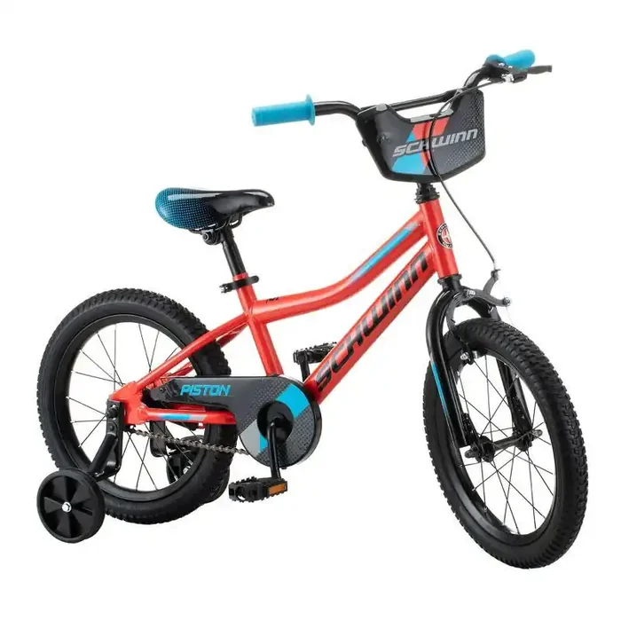 Schwinn Piston 16″ Kids‘ Bike – Black/Blue/Red