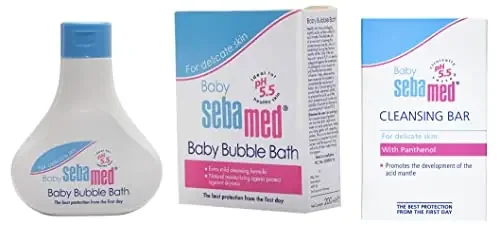 Sebamed Baby Cleansing Bar (150g) & Baby Bubble Bath 200ml