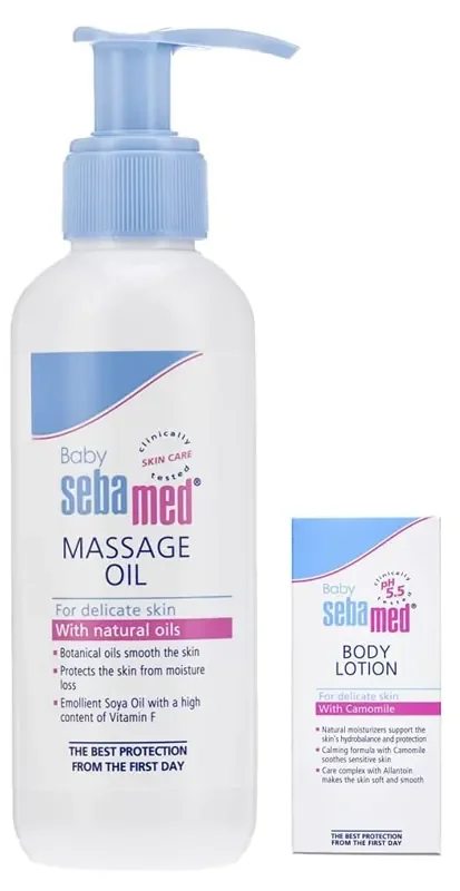 Sebamed Baby Massage Oil, 150ml & Baby Lotion, 100ml Combo
