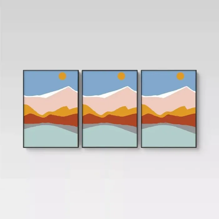 (Set of 3) 5″ x 7″ Format Frames Black – Room Essentials™ Durable Plastic, Glass Front, Wall/Table Display