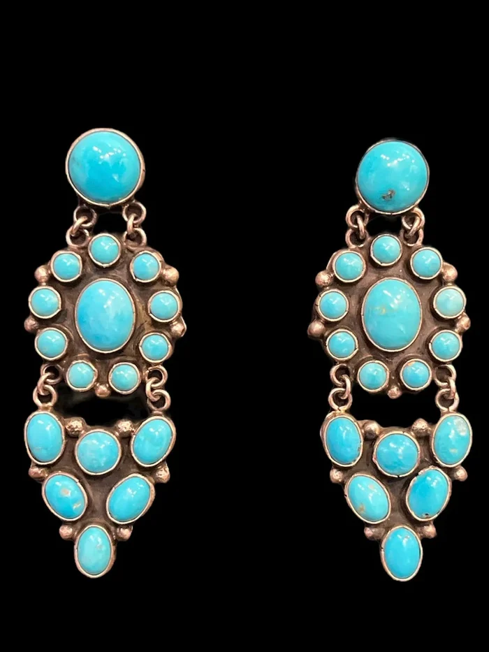 Shy-Ann Blue Turquoise Earrings