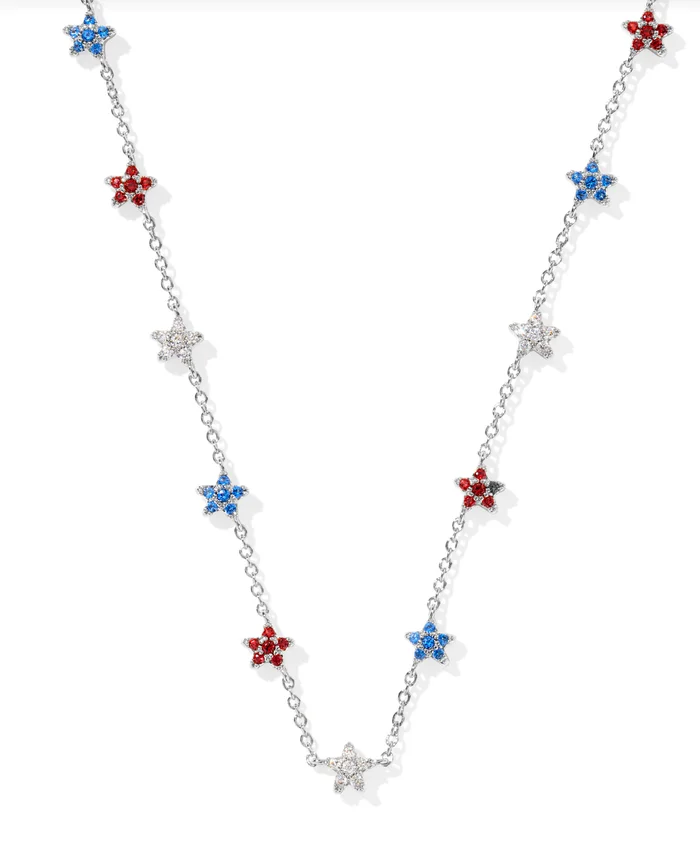 Sierra Star Silver Crystal Strand Necklace – Kendra Scott