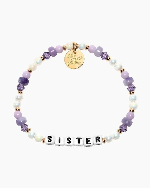 Sister Beaded Bracelet Purple Patch