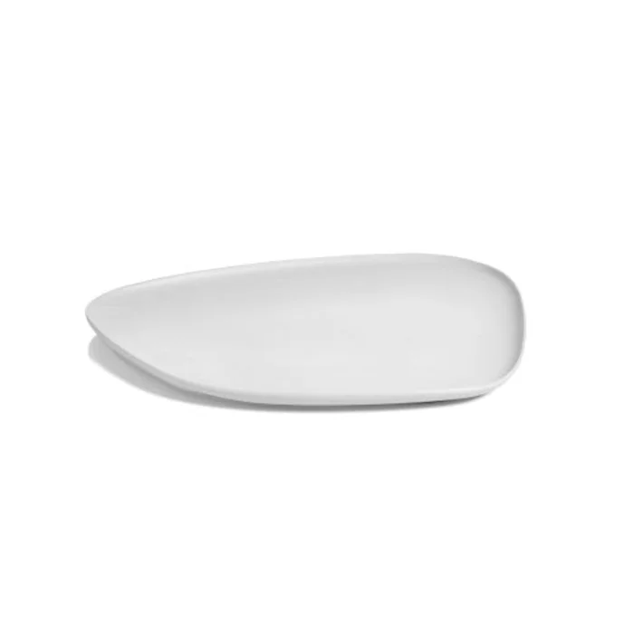 Skive Organic Ceramic Platter – White 16.75″
