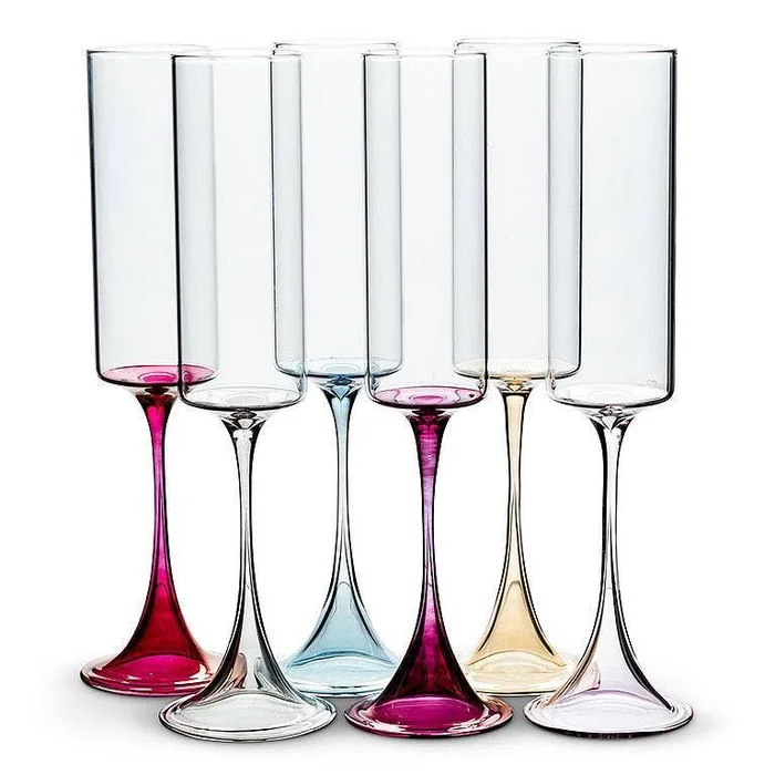 Slender Colored Wine Flute 9.5″H (6oz)