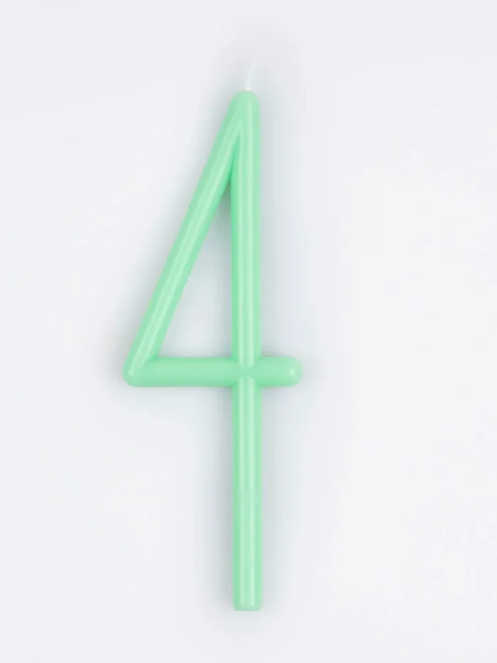 Slim Number 4 Candle