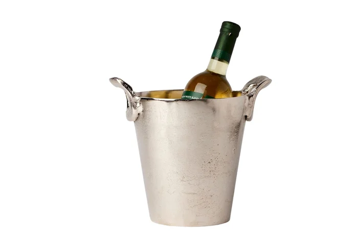 SMALL ALUMINUM ICE BUCKET NICKEL