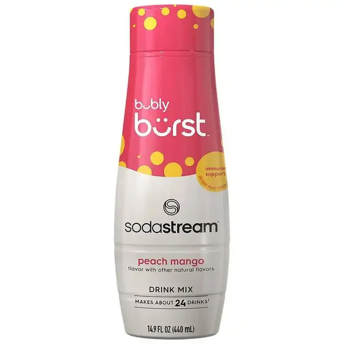SodaStream Bubly Burst Peach Mango Flavor Mix – 14.9 fl oz