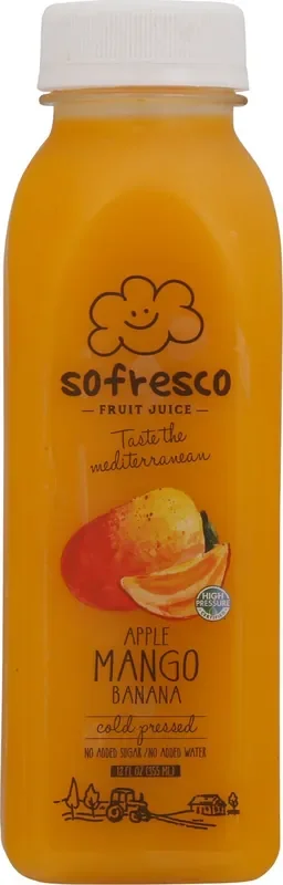 Sofresco cold pressed juice, apple mango banana – 12 fl oz
