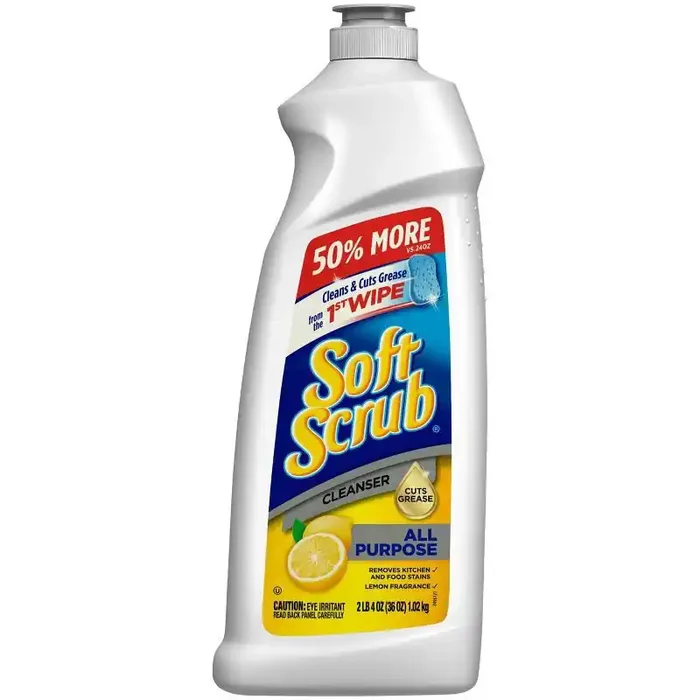 Soft Scrub Lemon Scent Total All Purpose Bath and Kitchen Cleanser – 36oz