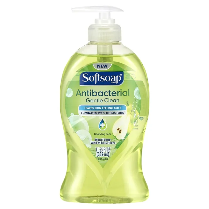Softsoap Antibacterial Liquid Hand Soap, Gentle Clean, Sparkling Pear scent Hand Soap, 11.25 Oz