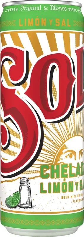 Sol Chelada Limon Y Sal Import Cerveza Beer, 24 fl. oz. Can, 3.5% ABV