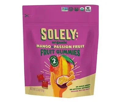 Solely Organic Mango & Passion Fruit Whole Fruit Gummies