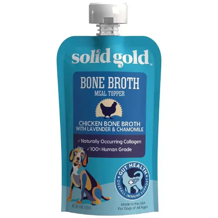 Solid Gold Chicken Broth Meal Topper All Ages Wet Dog Food – 8oz