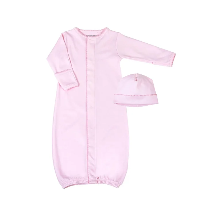 SOLID PINK CONVERTER GOWN & HAT SET