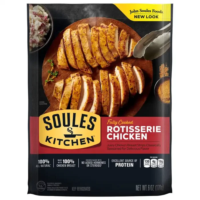 Soules Kitchen John Soules Foods Seasoned Rotisserie Chicken, 6 oz, Refrigerated