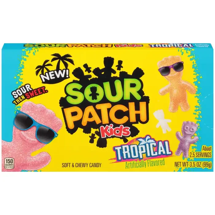 SOUR PATCH KIDS Tropical Soft & Chewy Candy, 3.5 oz