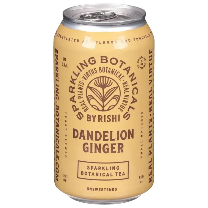 Sparkling Botanicals Unsweetened Sparkling Dandelion Ginger Botanical Tea – 12 fl oz