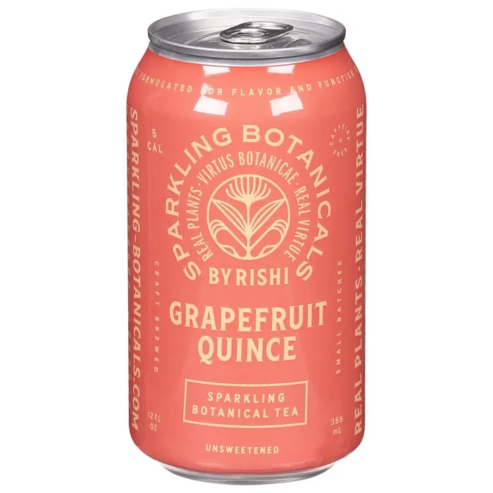 Sparkling Botanicals Unsweetened Sparkling Grapefruit Quince Botanical Tea – 12 fl oz