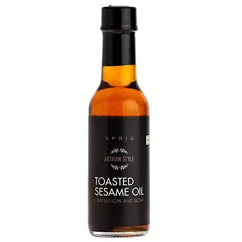 Sprig Toasted Sesame Oil 100% Natural No artificial colours, flavor, additives or preservatives Vegan, Kosher, Gluten free Liquid Seasoning Premium Finishing Oil For SautÃ©ing & Finishing Enjoy with Noodles, Salads, Stir-fries, Sauces, Marinades