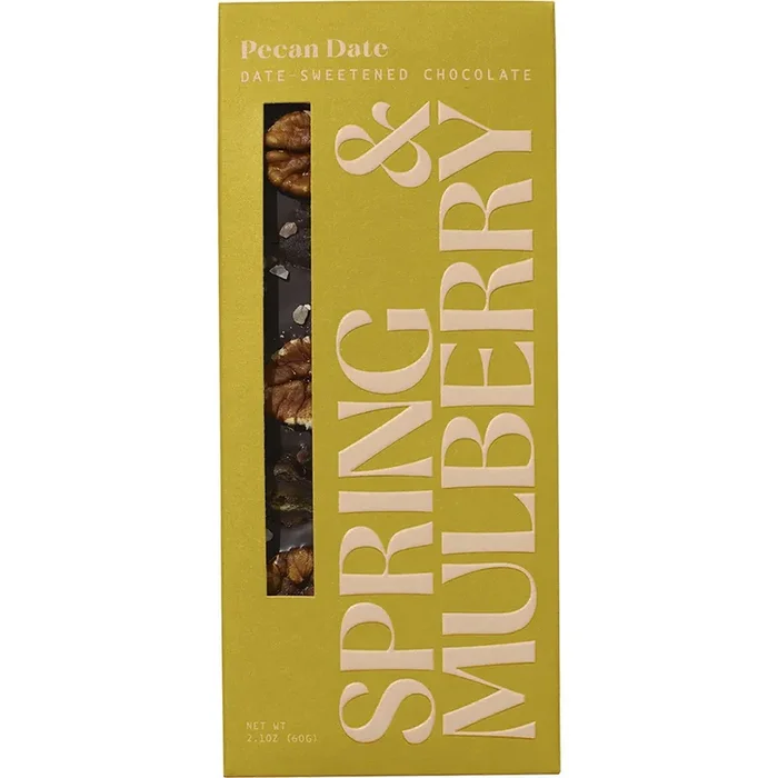 Springmulb Spring & Mulberry Pecan Date Date-Sweetened Chocolate Bar