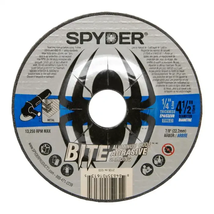 Spyder Bite 4.5-in Aluminum Oxide Grinding Wheel