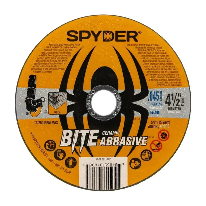Spyder Bite 4.5-in Ceramic Cut-off Wheel