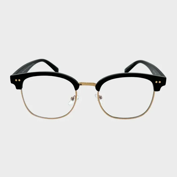 Square Plastic Metal Combination Club Blue Light Filtering Glasses – Wild Fable™ Black UV Protection, Medium Fit, Recycled Frame