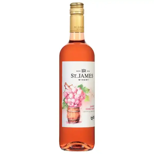 St. James Winery Fruity & Smooth Sweet Rose Wine 750 ml