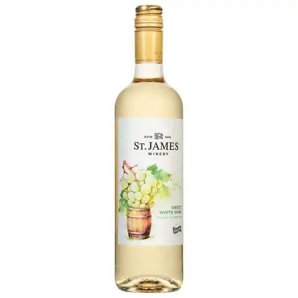 St. James Winery Sweet Bright & Smooth White Wine 750 ml