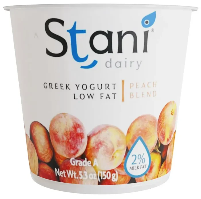 Stani Peach Blend Low Fat Greek Yogurt