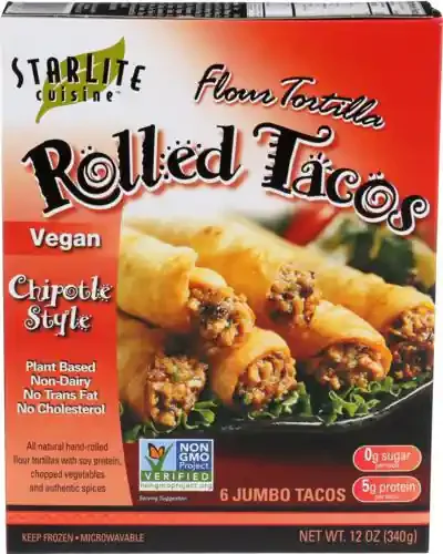 Starlite Cuisine Starlite Taco Vegan Soy Chipotle Chckn