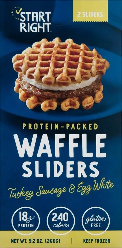 Start Right Turkey Sausage & Egg White Waffle Sliders 2 ea
