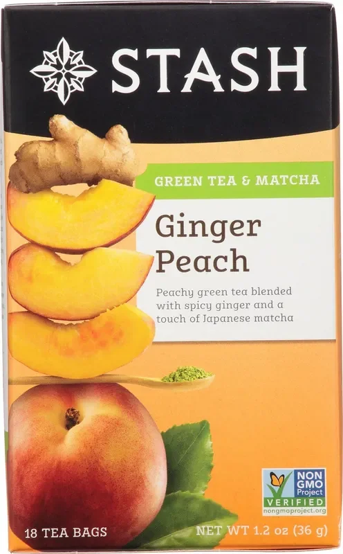 Stash Ginger Peach Green Tea – 18 ct