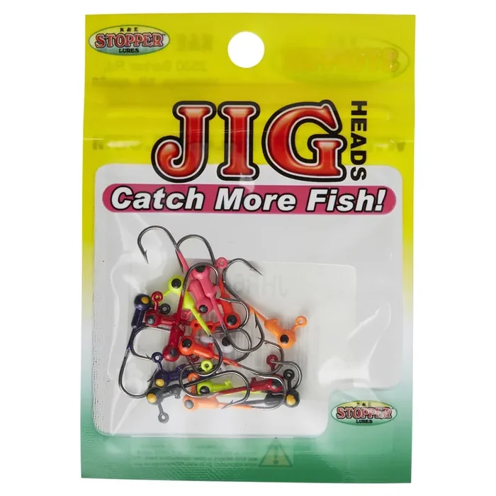 Stopper Lures 1/64th oz Solid Color Jig Head Assortment