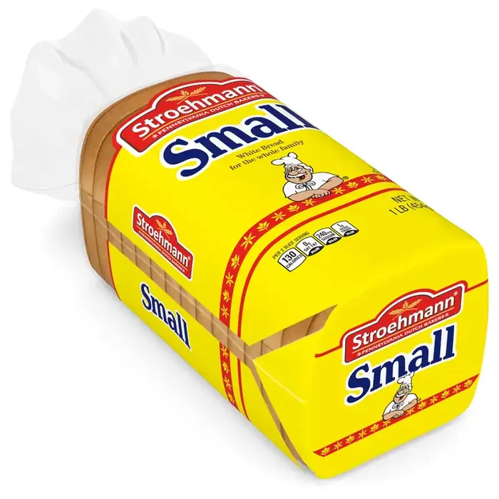 Stroehmann‘s Bakeries Small Bread, 16 oz, Plain White Bread, Bag