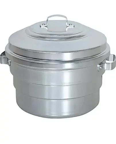 Subaa Standard Anodised Aluminium Idly Maker/Satti/Steamer/Cooker 10 Idly Pot(1.2 Kg 2 Idly Plate) Export Quality Silver
