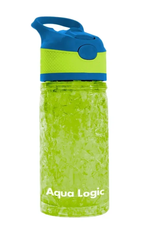 Subzero Double Wall Gel Freeze Bottle With Straw Purple