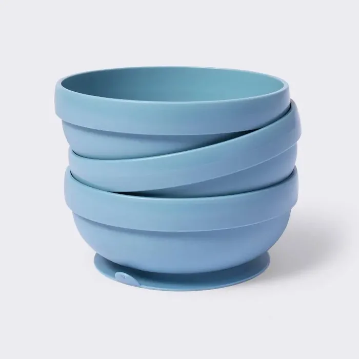 Suction Bowl – 3pk – Blue – Cloud Island™
