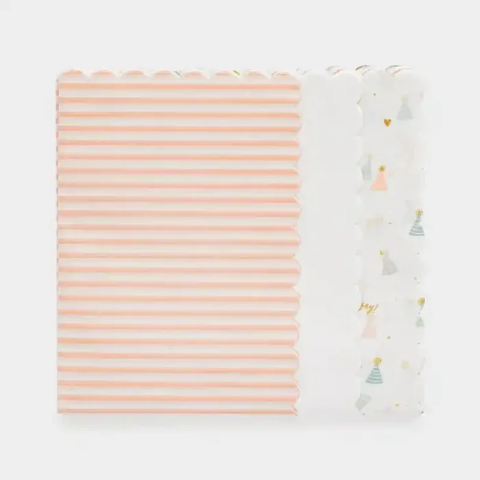 Sugar Paper + Target 25ct Tissue Paper Pink Stripe White Party Hats – Sugar Paper™ + Target