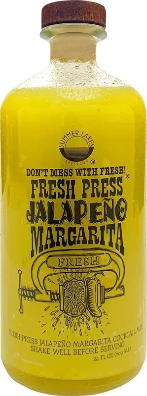 Summer Lakes Beverage Fresh Press Jalapeno Margarita Cocktail Mix – 24 fl oz