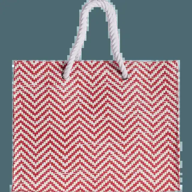 SUMMER PICNIC Chevron Rope Tote