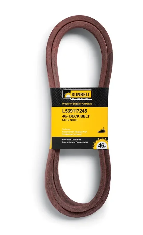 Sunbelt 5/8-in x 123.2-in Deck Belt, for 46-in Zero-turn Mowers, Replaces OEM Part Number 117245, 539117245
