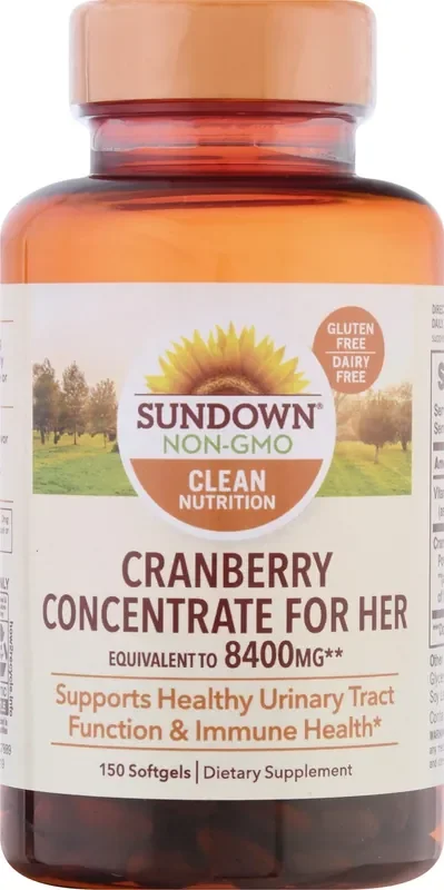 Sundown Clean Nutrition 8400 mg Softgels for Her Cranberry Concentrate 150 ea
