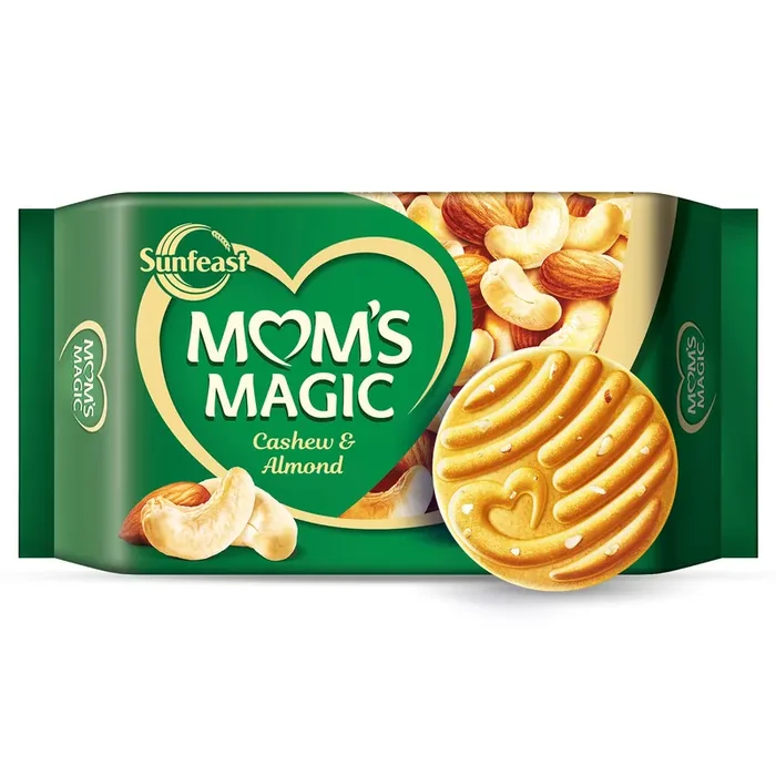 Sunfeast Mom‘s Magic Mom‘s Magic Rich Cashew Almond Cookies Roasted Cashew Almond Biscuits Rich Butter Cookies Mom‘s Favorite Baked Cookies 560 Grams/584 Grams