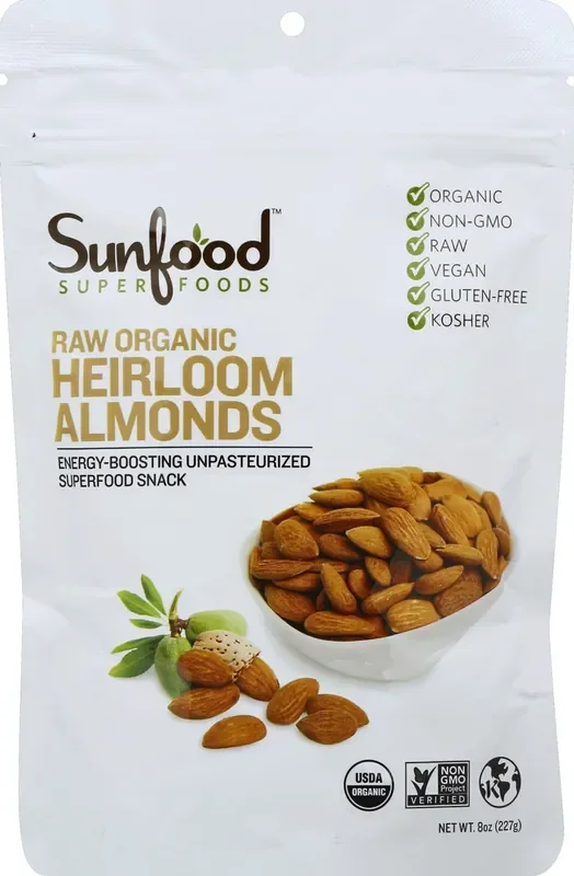 SunFood Superfoods Almonds 8 oz