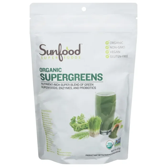 SunFood Superfoods Organic Supergreens 8 oz
