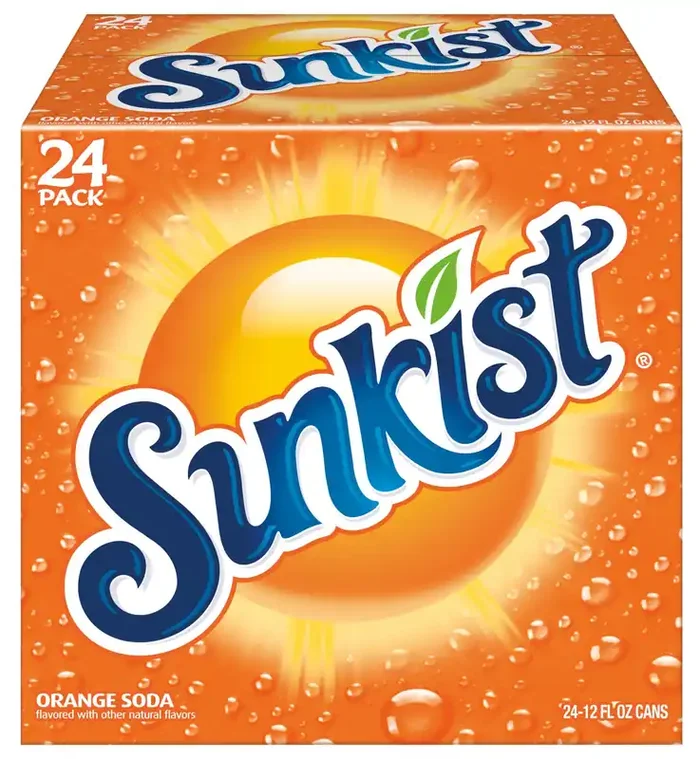 Sunkist Orange Soda, 12 fl oz cans, 24 pack