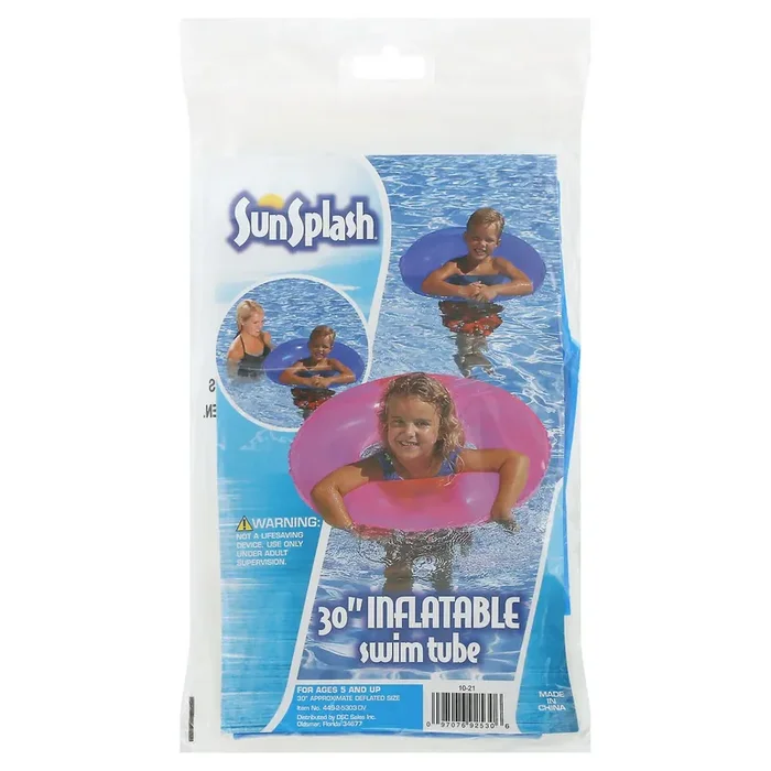 SunSplash 30 Inch Inflatable Swim Tube 1 ea